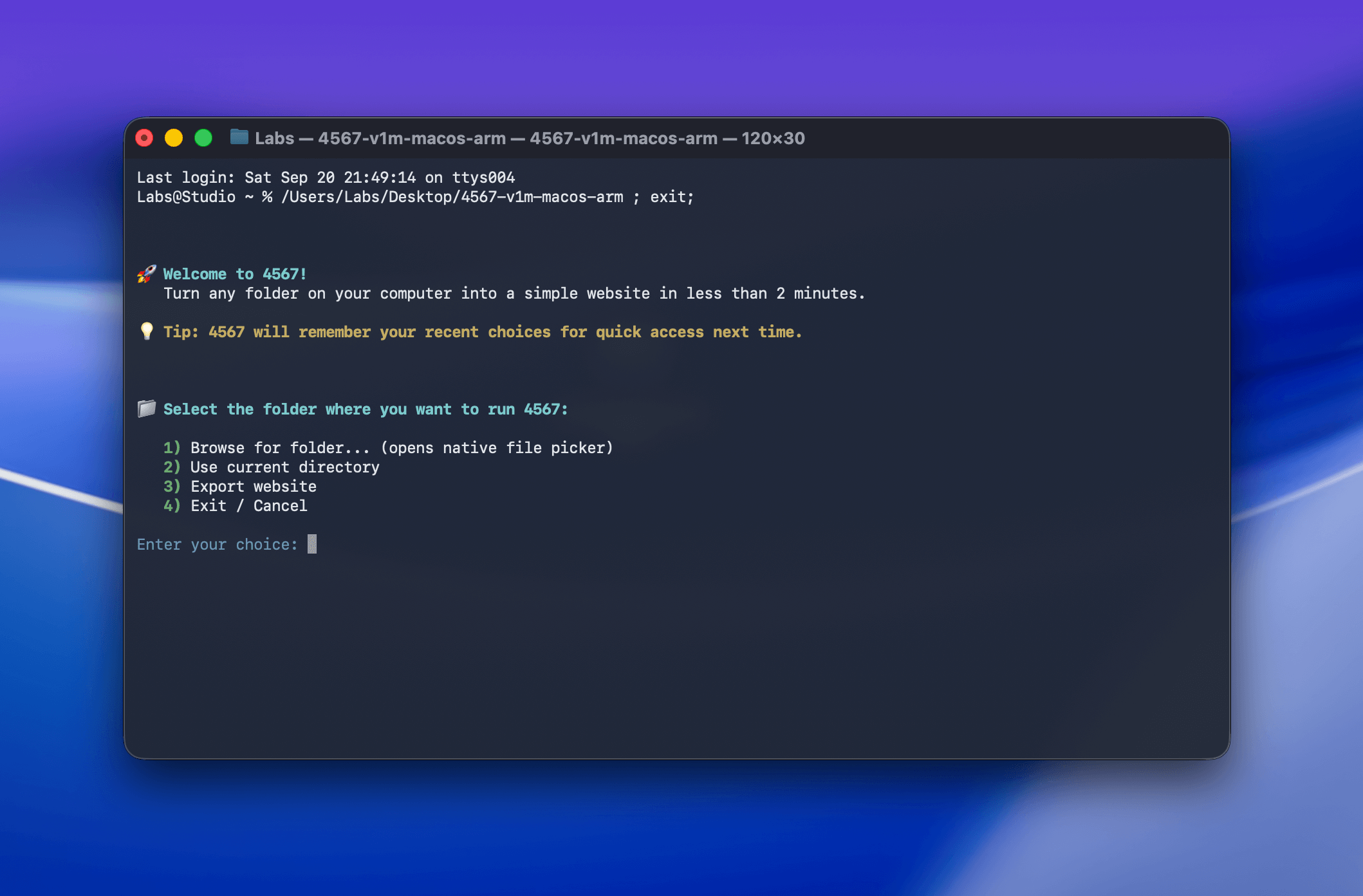 4567 macOS application